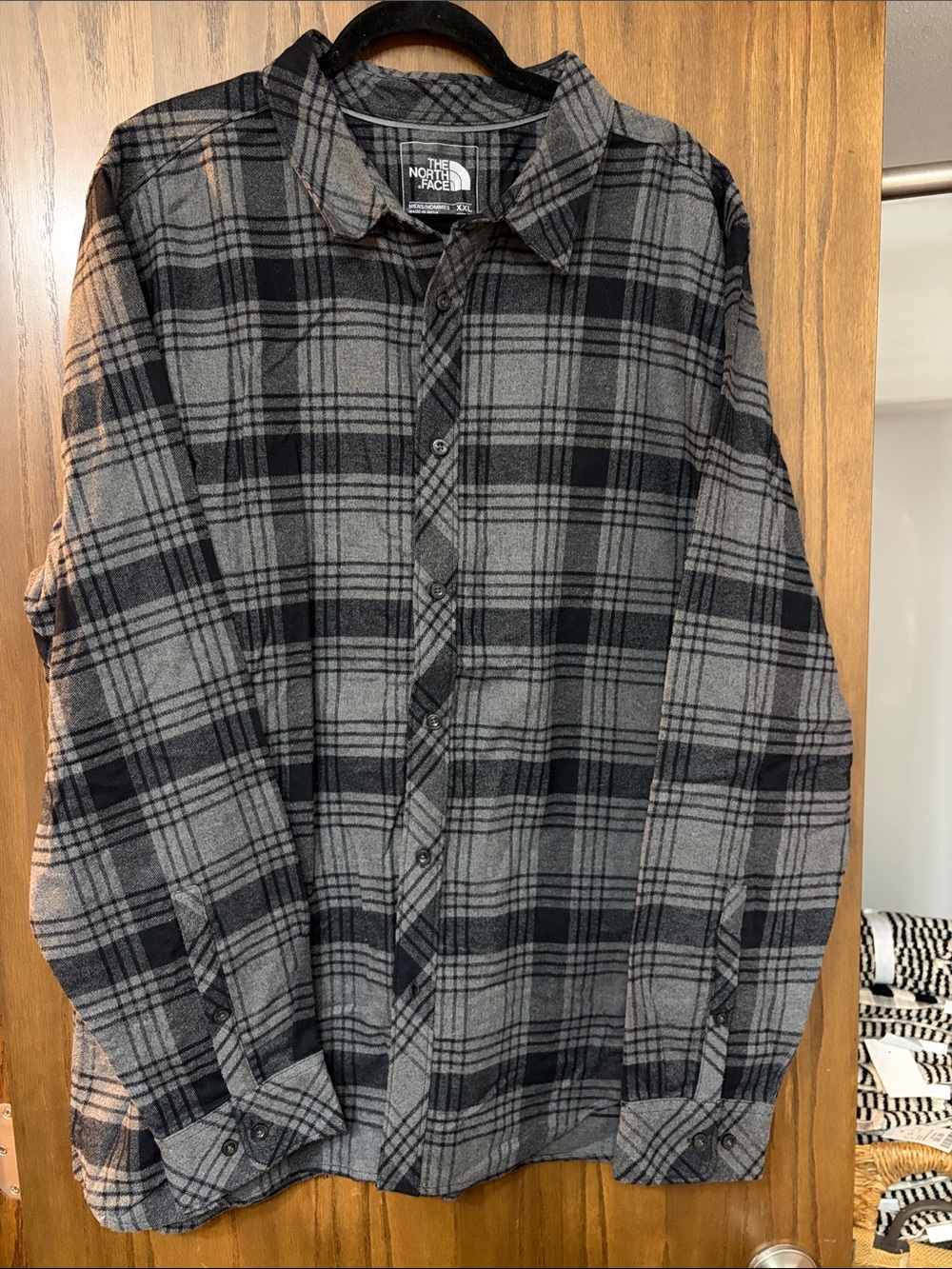 The North Face Black & Gray Plaid Button-Up Shirt